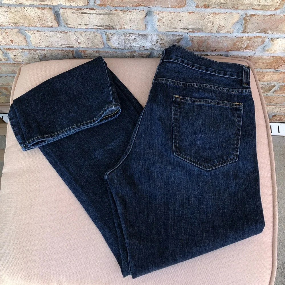 J.crew Cotton Style 86572 Mens Blue Wash Boot Cut‎ Jeans  34W 34L